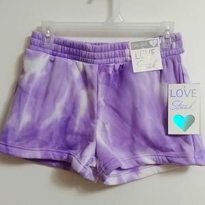 🆕Love Streak Tie dye Shorts, Purple